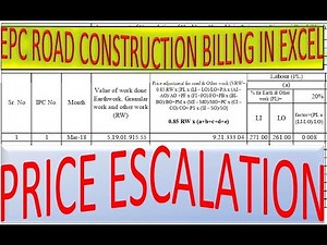EXPLANATION OF PRICE ESCALATION | PRICE ESCALATION OF LABOR COMPONENT USING EXCEL SHEET | IPC | EPC