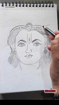HOW TO DRAW LORD KRISHNA#drawing #art #lordkrishna