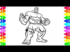 Hulk, Coloring for kids and Toddlers, Let's Draw and learn together.