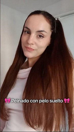 Peinado con pelo suelto 🎀🩷 #hairinspo #hairstyle #hairstyles #peinados #peinadosfaciles