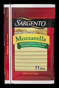 Sliced Mozzarella Natural Cheese, 11 Slices