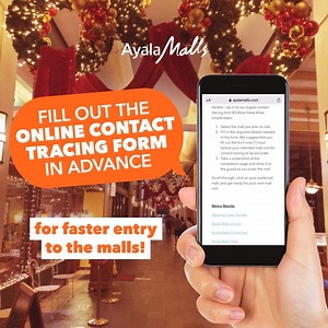 5.5K views · 73 reactions | On your next trip to Ayala Malls, be sure to fill out our online contact tracing form an hour before your visit & present it upon entry for a hassle-free malling experience 李 #KeepAmazingGoing Contact Tracing Form: https://www.ayalamalls.com/promos-and-events/ad/75 | Ayala Malls | Facebook