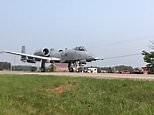 Incredible footage shows A-10 Tankbusters land on US road for first time ever