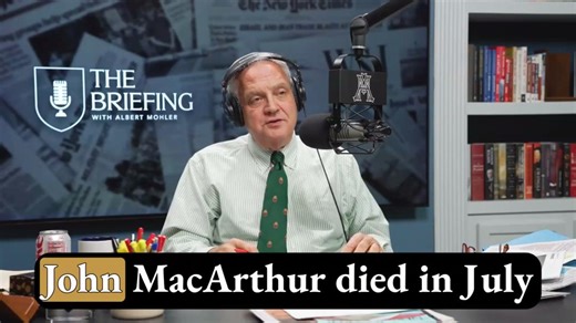 "A Lion of the Pulpit: The Life and Legacy of Dr. John MacArthur." From today's edition of The Briefing. You can listen to this segment in full at the link: https://youtu.be/MtT8xfbU5F8 | Albert Mohler