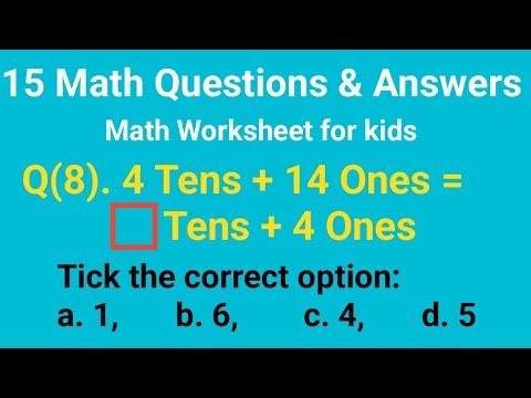 15 Math Questions & Answers for kids I Math Quiz I Math Test I Math Puzzle I Math Worksheet for Kids