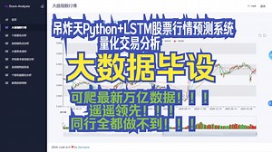 计算机毕业设计吊炸天Python+LSTM股票行情预测系统 量化交易分析 股票爬虫 大数据毕业设计(源码+文档 +PPT+讲解)