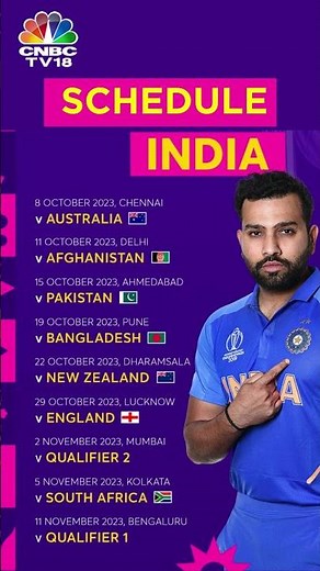 ICC Men's Cricket World Cup 2023 Schedule: Full Fixtures, Time Table, Venues & More | Ind Vs Pak