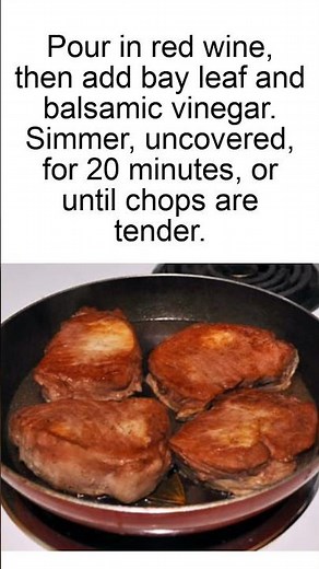 Pork Chop with Red Wine Sauce