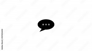 Message typing animation icon, a thought bubble, a simple typing or thought dot in an email or text message slowly pulsates. Stock Video