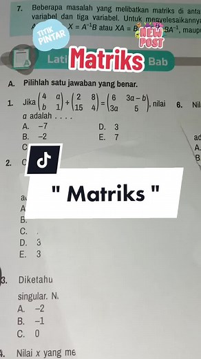 Soal Matriks Kelas 11: Penjumlahan dan Penyelesaian
