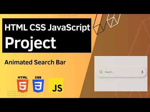 HTML CSS JavaScript Project - Animated Search Bar