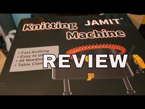 Jamit Knitting Machine Review * Red Heart Yarn Bitty Stripes Review * Let's Make A Hat