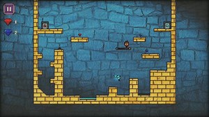 独家首发！父子本地双人合作《冰火人》Fire & Water 一个手绘画风的类经典老游戏-森林冰火人的平台动作解谜游戏。