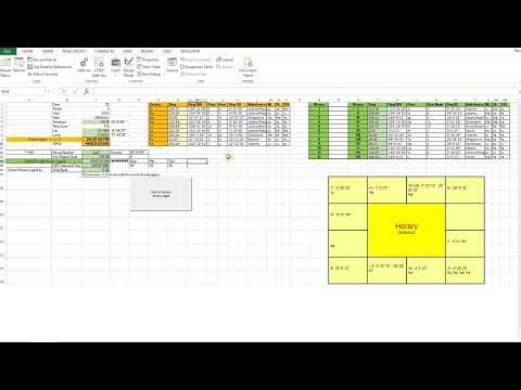 Excel for Horary Astrology: KPStraighLine Ayanamsa / Placidus Bhava Division