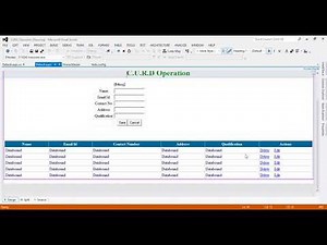 CURD operation using Single Stored Procedure in Asp.net C# SQL Server
