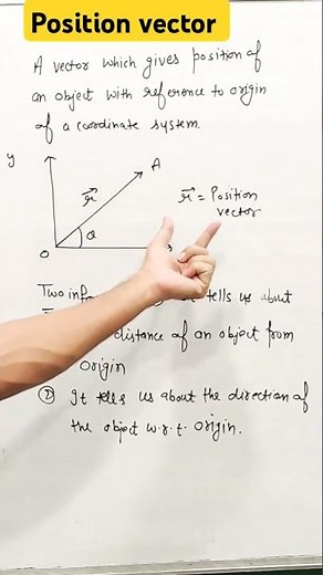 Position Vector || Vector class 11