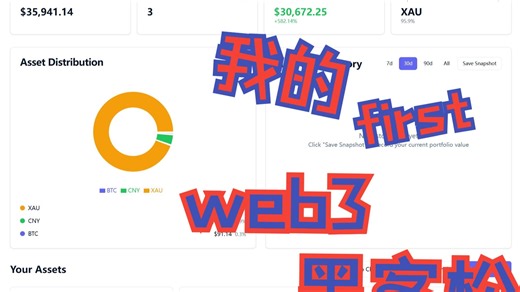 我的第一个web3区块链黑客松项目-Fluctuate Portfolio-一个去中心化的个人资产管理网页应用，用户通过钱包连接即可查看黄金、外汇等多种资产