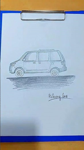 Satisfying Family Minivan Drawing ✏️ | Easy Car Sketch for Beginners