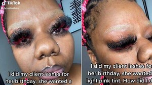 "Can she see": Woman's huge lashes get 28 million views and have peeps screaming