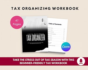 Tax Organizing Workbook | Small Business & Self-employed Tax Prep Guide | Digital Download - Etsy