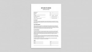 Editable Return to Work Medical Form | Printable PDF & Word Template - Etsy Canada