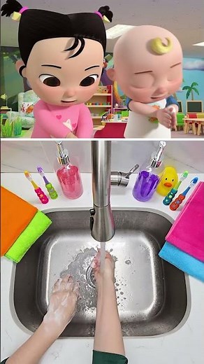 JJといっしょに手をあらおう！ #Shorts #ココメロン #人気の童謡