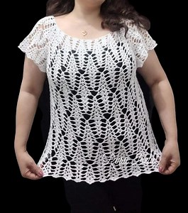 305K views · 4.5K reactions | Hola, él múltiplo de la puntada es de 12. Mide de busto mi blusa, 110 cm. Esta tejida con hilo Eulali y gancho de aluminio # 3.00 mm. Muchas Gracias, no olviden que esta la parte # 2 para manga 3/4 y como reducir cuello. | Rosa Isela | Facebook