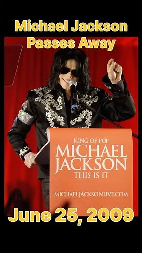 Michael Jackson Passes Away on June 25, 2009 #michaeljackson #musichhistory #musiclegends