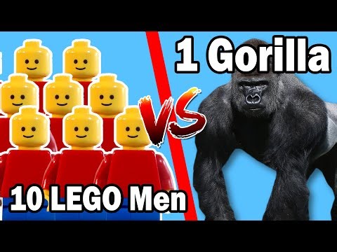 10 LEGO Men vs. Gorilla