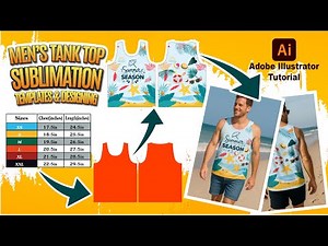 Creating Sublimation Templates Of Men's TANK TOP In Illustrator | Adobe Illustrator Tutorial.