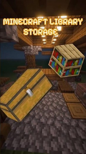 Minecraft Library storage easy to build #minecraft #minecraftgameplay #minecrafttutorial