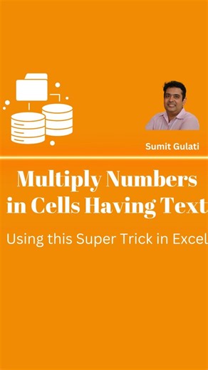 Sumit-Excel | Tips and Tricks | Multiply Numbers In Cells Having Both Number and Text. 😎🙂 Using This Super #excel Trick. 👈👈 Comment 'Great' and I'll Send you My Excel... | Instagram