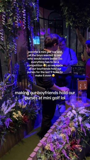 so they knew how hard it was to putt with a purse falling off your shoulder or dangling across your jeans!!! duh