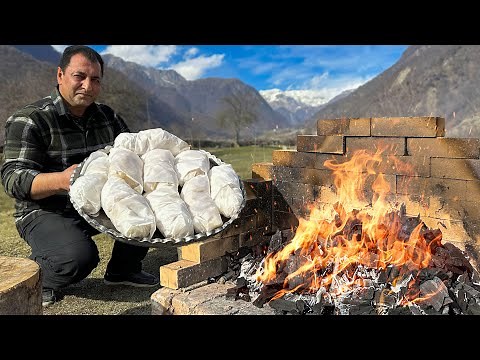 Ruddy crust and Tender Flesh of Chicken on Coals! Rustic Cooking Method