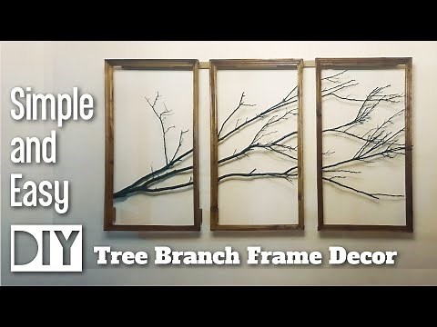 Simple and easy DIY tree branch frame decor