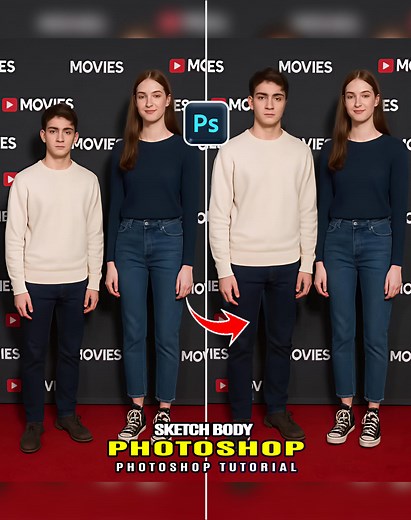 498K views · 2.2K reactions | Master in Photoshop | How to sketch body using Photoshop Photoshop Tutorial Everyday New Video #trendingvideo #photography #fblifestyle #photoshop #tutorial #follow #everyone #foryouシ #highlights | Smart Graphic Trick | Facebook