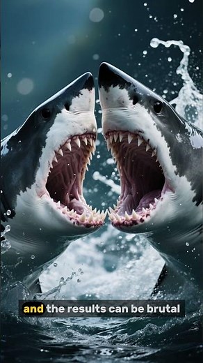 Sharks Fight for Dominance | Intense Ocean Wildlife Encounter #shark #facts #shortsfeed