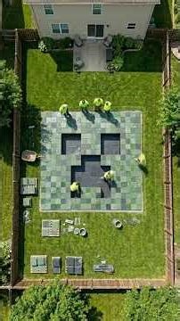 I built a giant Minecraft CREEPER Koi Pond 🤯 #minecraft #diy #shorts #gaming #landscape