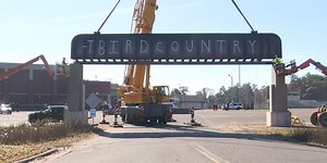 Iconic T-Bird Bridge arrives at Lakeland Union High School
