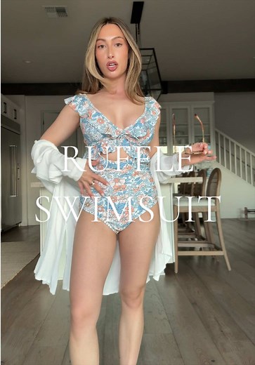 Stylish and Affordable One-Piece Ruffle Swimsuit