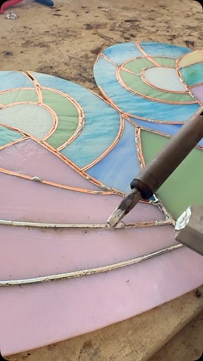 533K views · 5.3K reactions | Soldering process! I use big bars of kester 63/37 for my work  #soldering #artprocess #asmr #handmade #stainedglass #stainedglassart #atxart #austinartist #glassart #solder #satisfying #meltedmetal | Innerloop Glass | Facebook