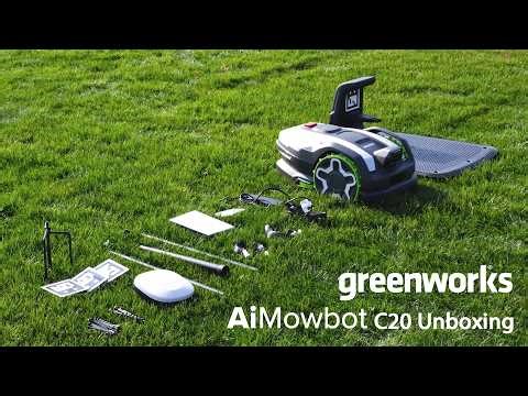 Unboxing the NEW Greenworks AiMowbot™ C20! 📦🤖#greenworks