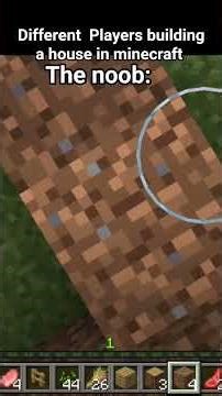 difrent types of players building a house in minecraft