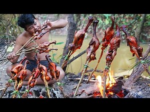 5 Quails Gravy Vs 5 Quails Roasted BBQ Recipe - Cooking Quail very Crispy eating Super Delicious