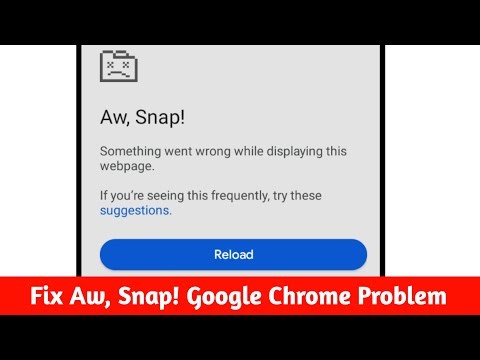 Fix Aw Snap! Google Chrome Error Problem On Android || Google Chrome Aw Snap Error Problem Solve