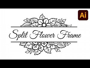 How I Doodle in Adobe Illustrator - Design a Flower Split Frame with Vector Brushes