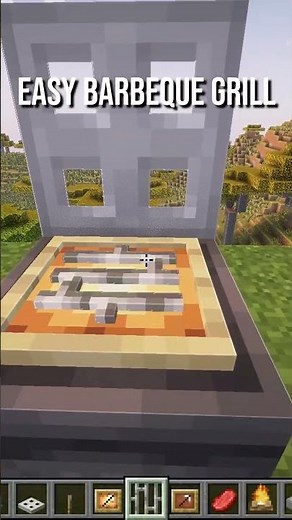 Easy BBQ Grill Tutorial #minecraft #minecraftguide #minecraftshorts #minecrafthowto #redstone