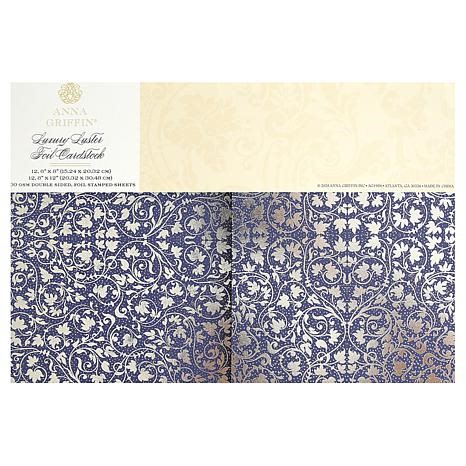 Anna Griffin® Luxury Luster Foil Card Stock - 24 Sheets in 2 Sizes | HSN