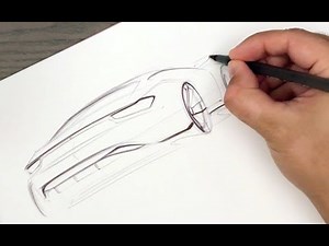 10 Minute Perspective Car Sketch [Real time]