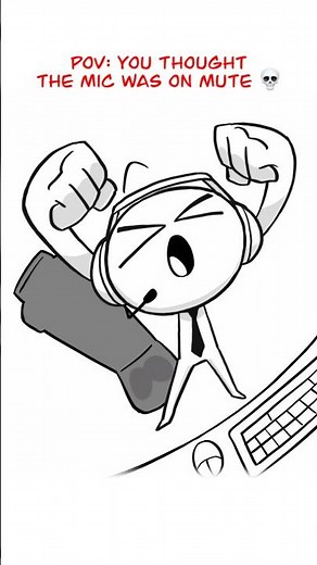 Mic On Mute 😅 (Animation Meme) Anim: lazielamb #shorts